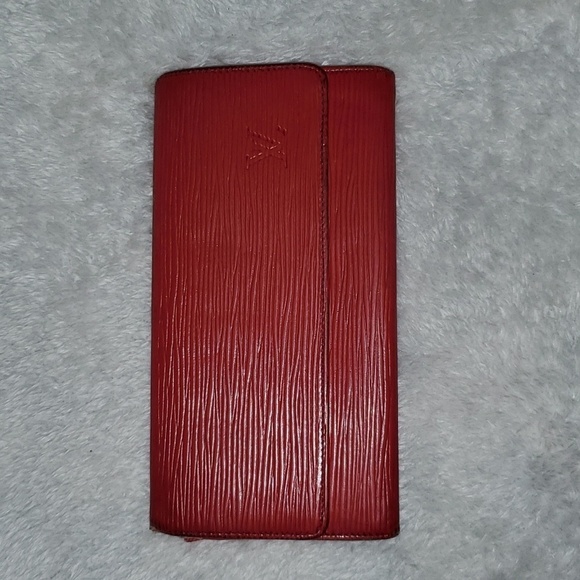 Louis Vuitton Red Epi Long Wallet Pouch - Picture 1 of 14